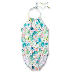 NWT Girls Floral Swim Suit